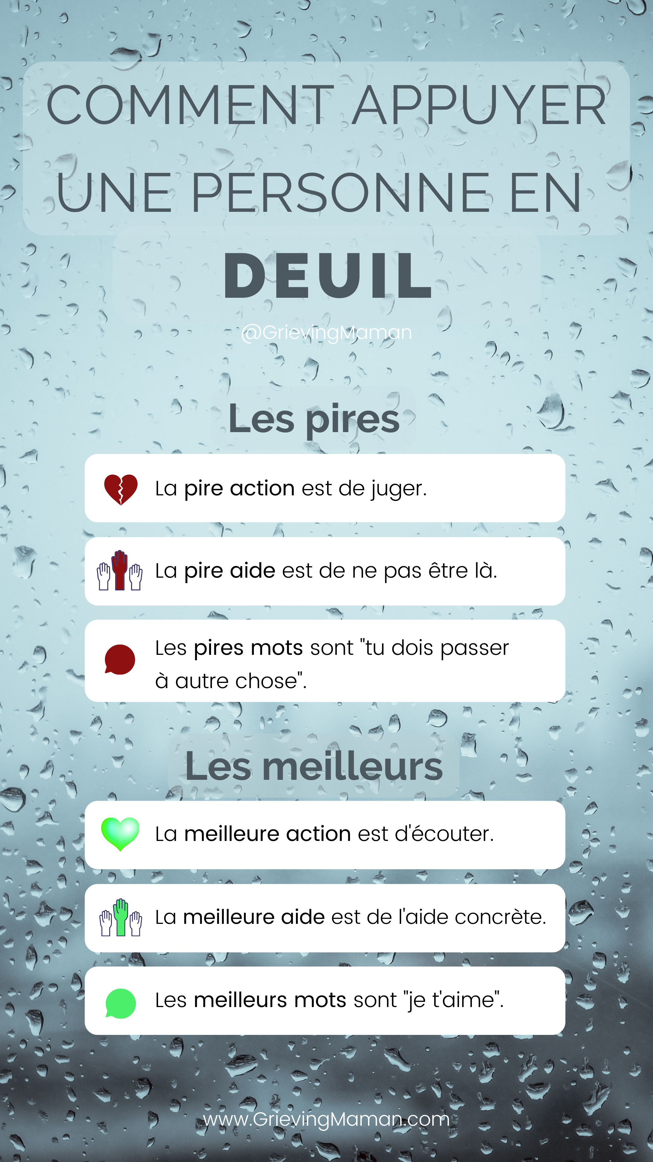 comment appuyer une personne qui vit un deuil quoi dire à quelqu'un qui est en deuil avec des exemples concrets infographie